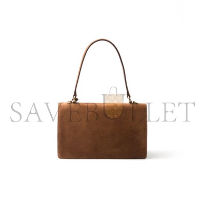 PRADA SOFT SOUND MEDIUM SUEDE SHOULDER BAG 1BN023 (28*16*10cm)